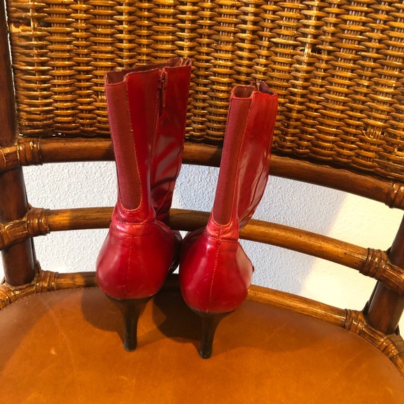 Red Leather Boots - Picture 5 of 8